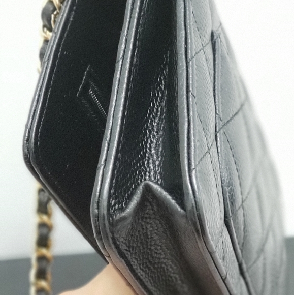 ***SOLD***100% Authentic Chanel Caviar Black GHW WOC - Picture 7 of 13